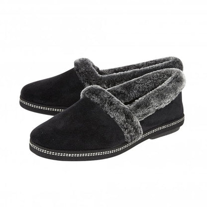  Black Greta Textile Slippers | Lotus