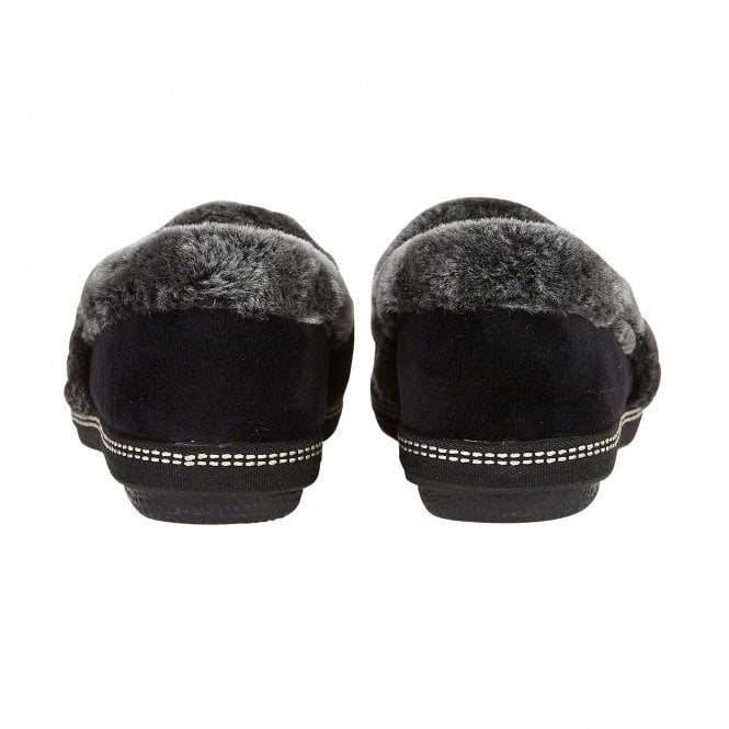  Black Greta Textile Slippers | Lotus