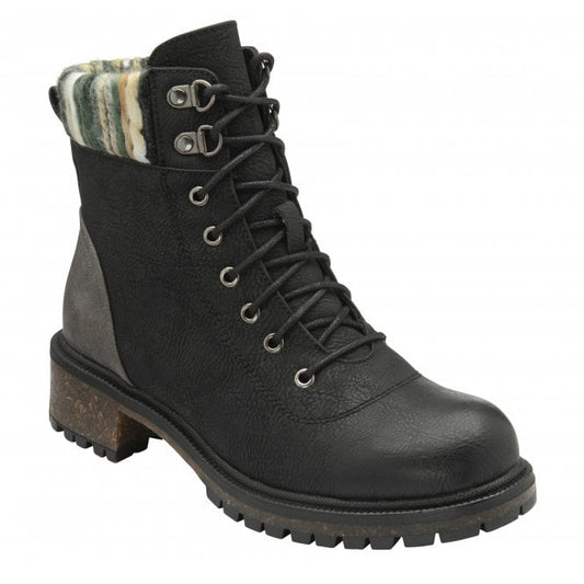  Black Hickory Zip-Up Ankle Boots | Lotus
