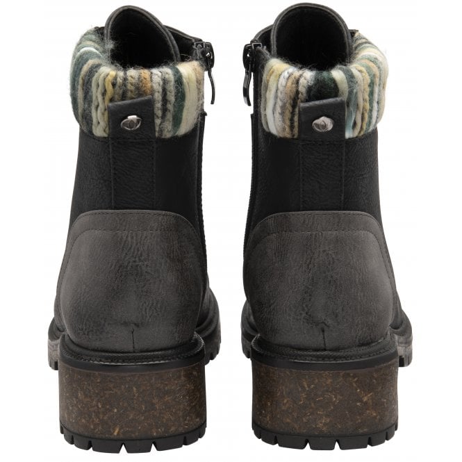  Black Hickory Zip-Up Ankle Boots | Lotus