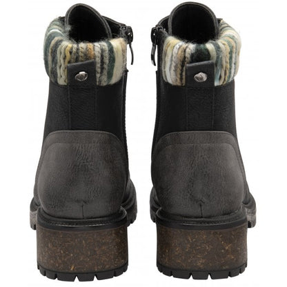  Black Hickory Zip-Up Ankle Boots | Lotus