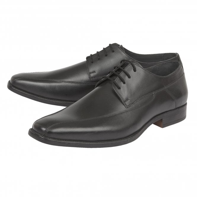  Black Holgate Leather Lace-Up Shoes | Lotus 