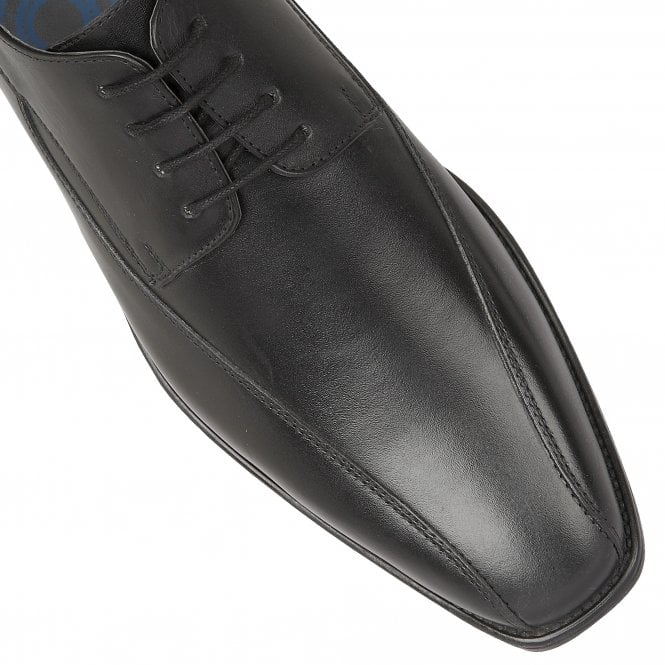  Black Holgate Leather Lace-Up Shoes | Lotus 