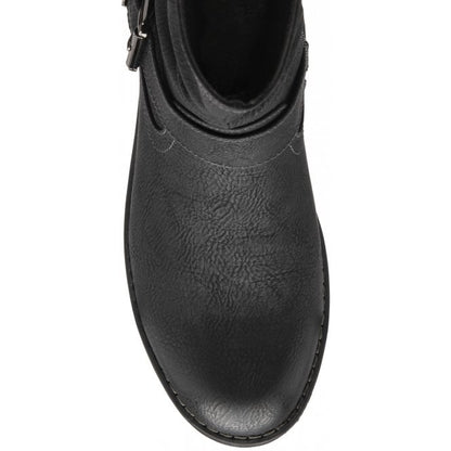  Black Jamila Zip-Up Ankle Boots | Lotus