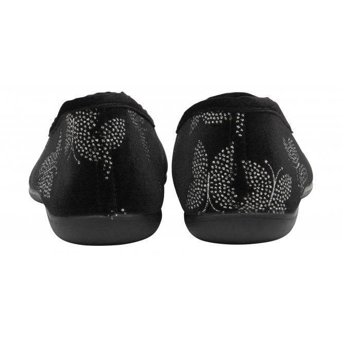 Black Jessie Full Shoe Slippers | Lotus 