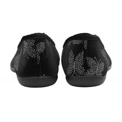  Black Jessie Full Shoe Slippers | Lotus 