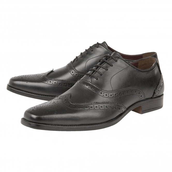  Black Leather Bishop Brogues | Lotus 