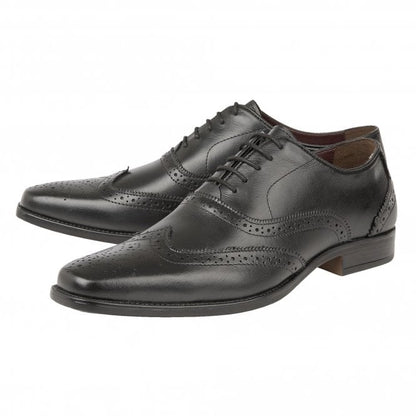  Black Leather Bishop Brogues | Lotus 