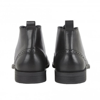  Black Leather Bradley Lace-Up Boots | Lotus