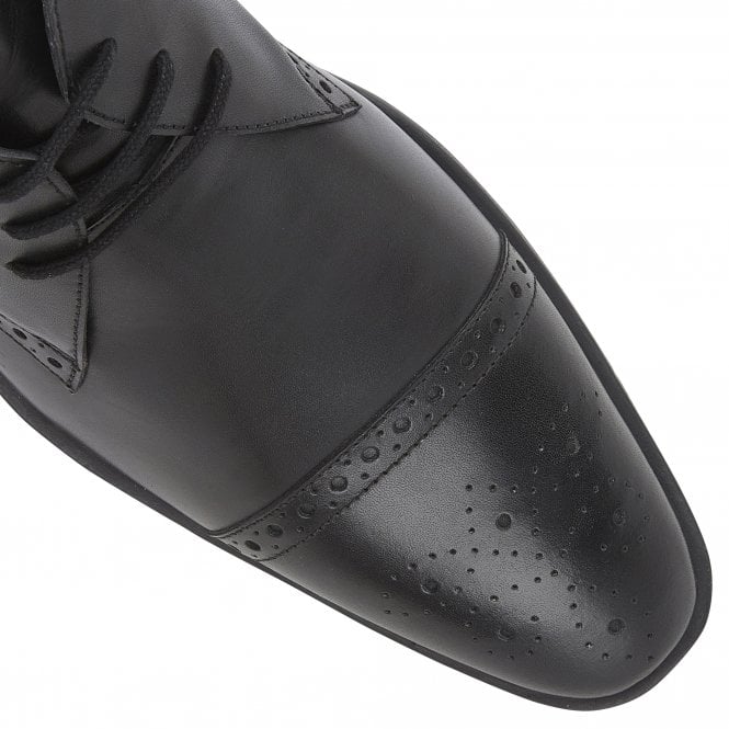  Black Leather Bradley Lace-Up Boots | Lotus