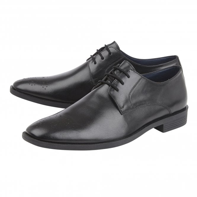  Black Leather Cameron Lace-Up Shoes | Lotus