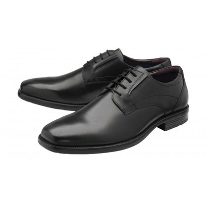  Black Leather Chesham Lace-Up Derby Shoes | Lotus