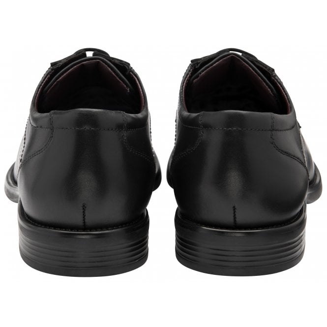  Black Leather Chesham Lace-Up Derby Shoes | Lotus