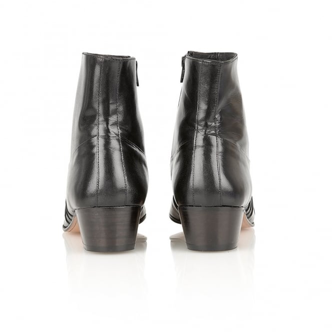 Black Leather Curzon Boots | Rombah Wallace