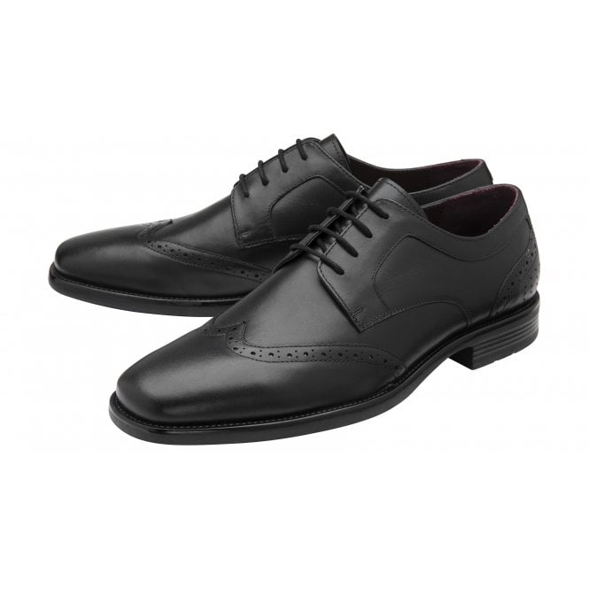  Black Leather Dartford Brogues | Lotus 