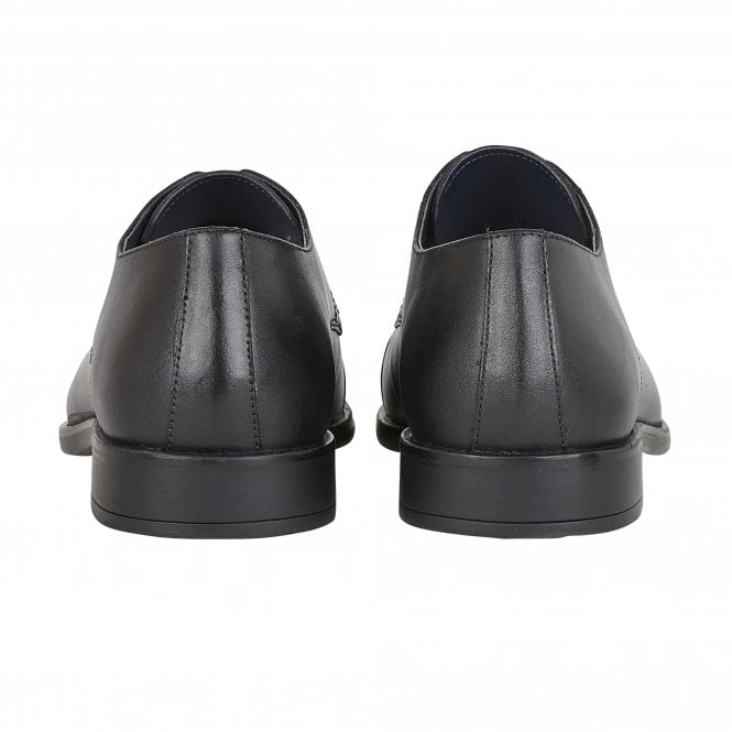  Black Leather Euston Lace-Up Derby Shoes | Lotus