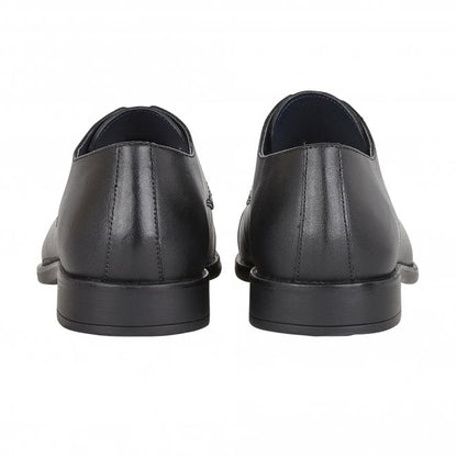  Black Leather Euston Lace-Up Derby Shoes | Lotus
