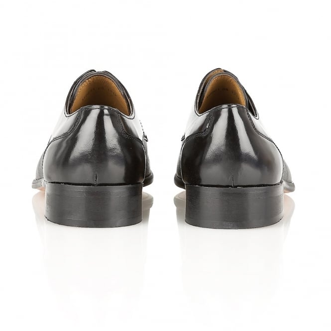  Black Leather Farnham Lace-Up Shoes | Rombah Wallace