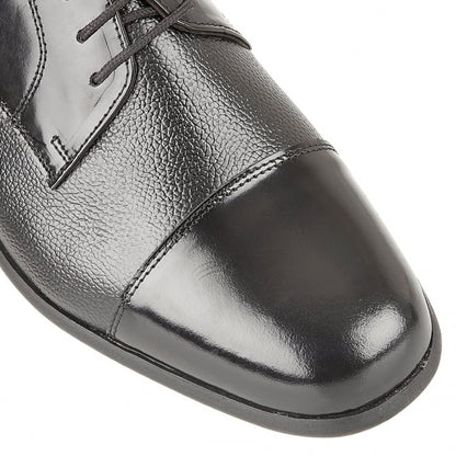  Black Leather Farnham Lace-Up Shoes | Rombah Wallace