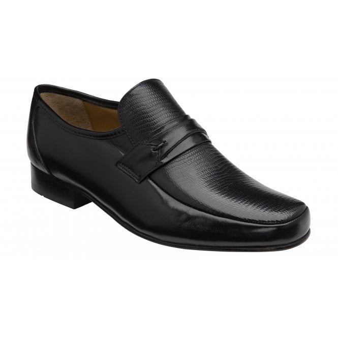  Black Leather Galligan Loafers | Rombah Wallace