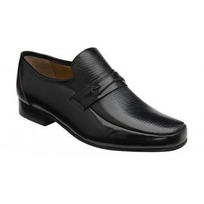  Black Leather Galligan Loafers | Rombah Wallace