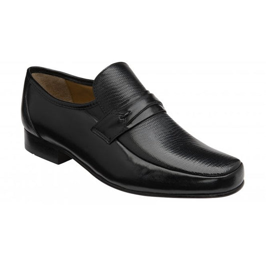  Black Leather Galligan Loafers | Rombah Wallace