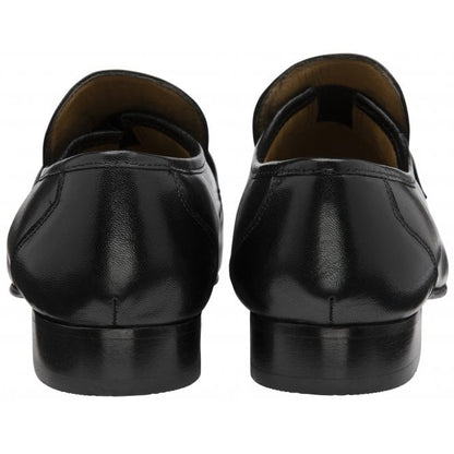  Black Leather Galligan Loafers | Rombah Wallace