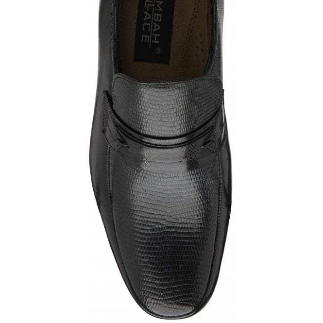  Black Leather Galligan Loafers | Rombah Wallace