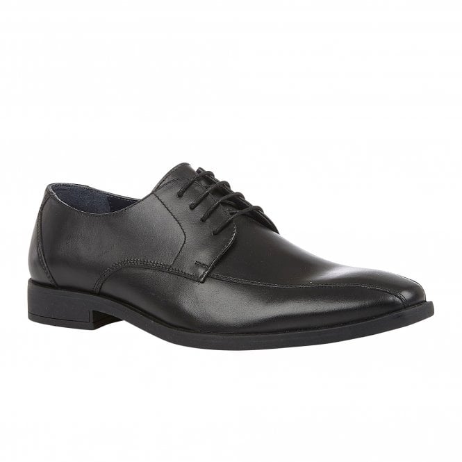  Black Leather Howard Lace-Up Derby Shoes | Lotus