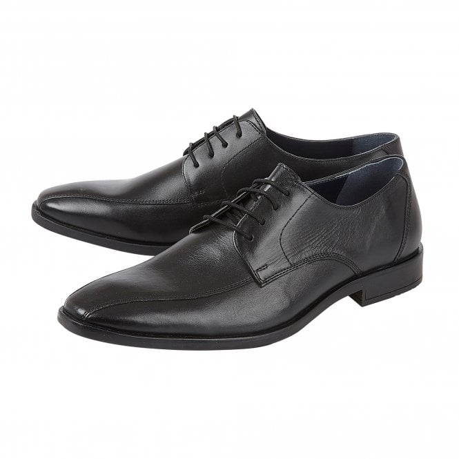  Black Leather Howard Lace-Up Derby Shoes | Lotus