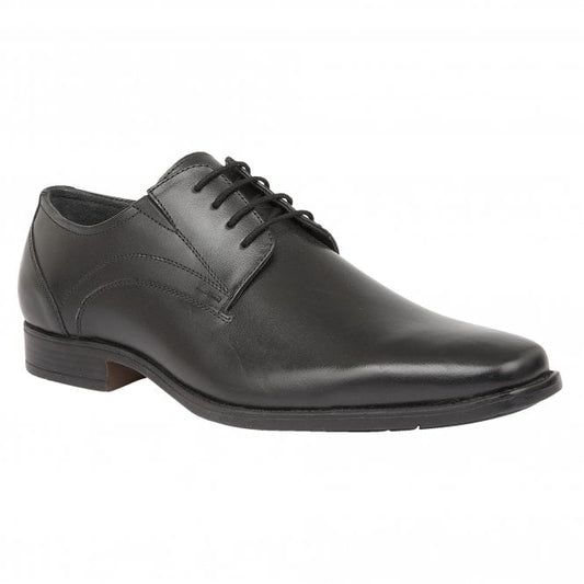  Black Leather Huntington Lace-Up Shoes | Lotus 