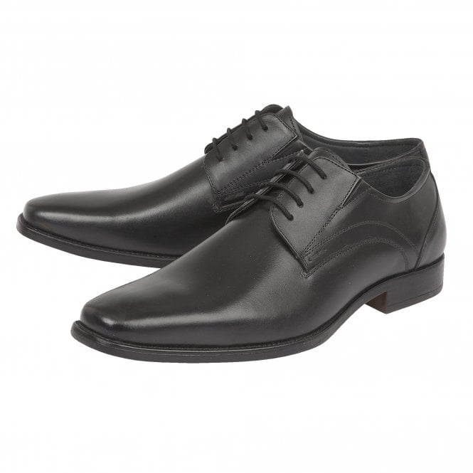  Black Leather Huntington Lace-Up Shoes | Lotus 