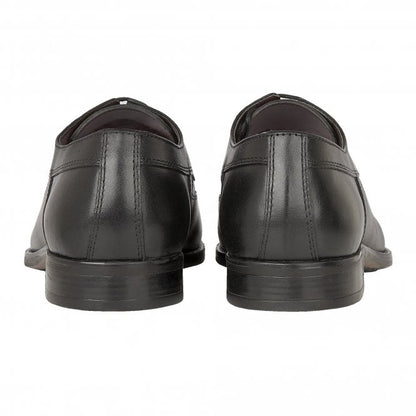 Black Leather Huntington Lace-Up Shoes | Lotus 