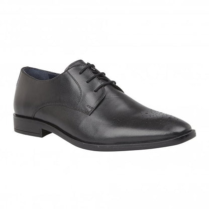  Black Leather Ivan Lace-Up Derby Shoes | Lotus