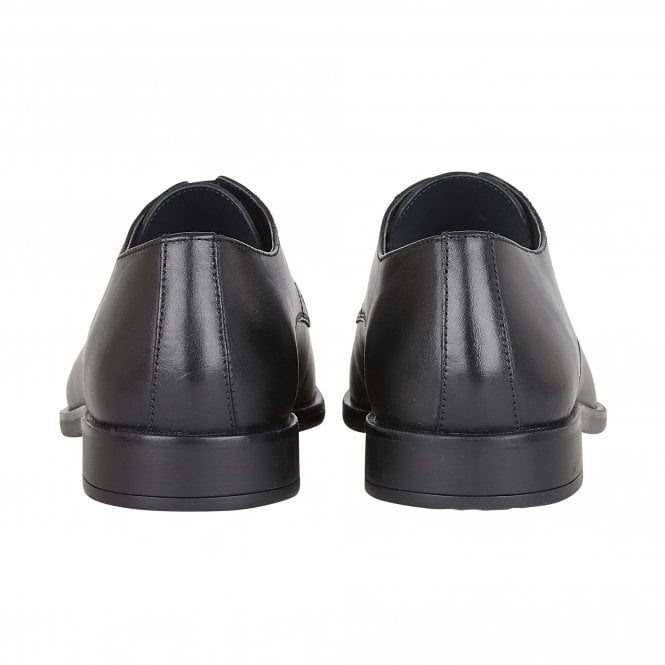  Black Leather Ivan Lace-Up Derby Shoes | Lotus