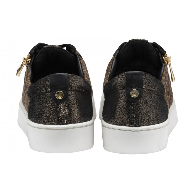  Black Leather & Leopard-Print Sky Casual Trainers | Stressless By Lotus