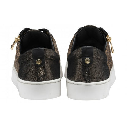  Black Leather & Leopard-Print Sky Casual Trainers | Stressless By Lotus