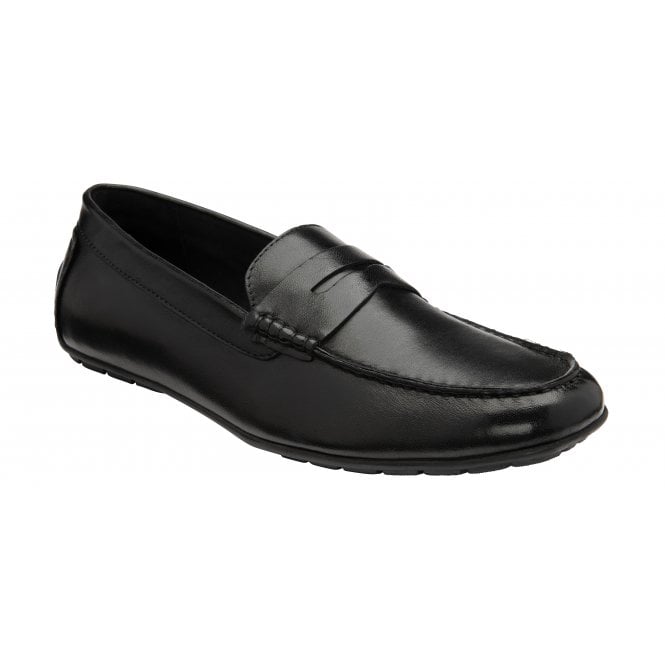  Black Leather Marcel Loafers | Lotus