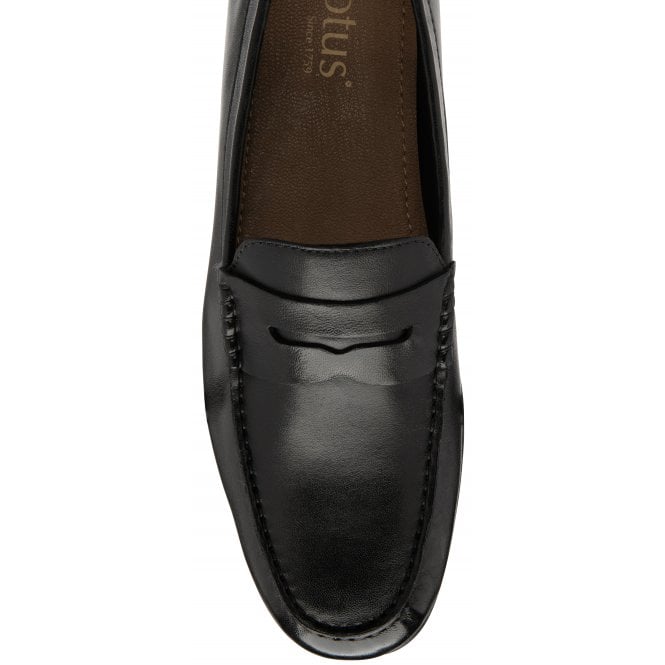  Black Leather Marcel Loafers | Lotus