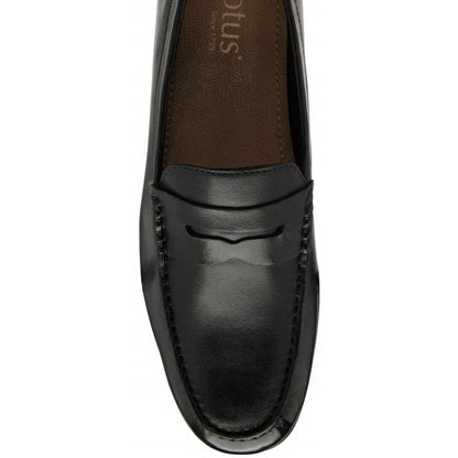  Black Leather Marcel Loafers | Lotus