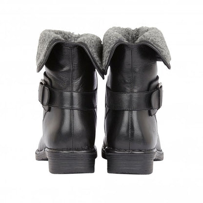  Black Leather Matterhorn Ankle Boots | Lotus