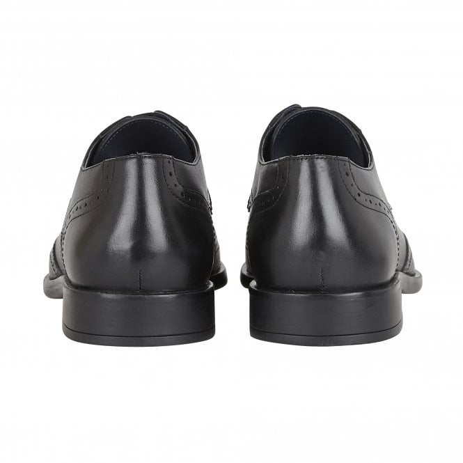  Black Leather Milton Lace-Up Brogues | Lotus