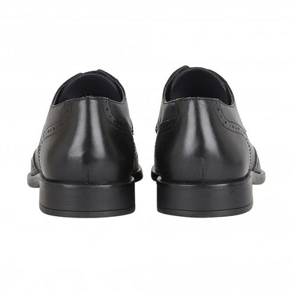  Black Leather Milton Lace-Up Brogues | Lotus