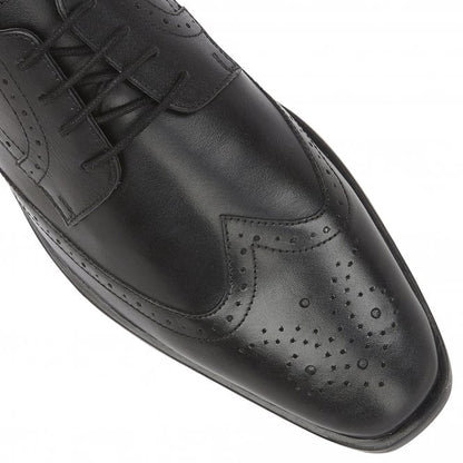  Black Leather Milton Lace-Up Brogues | Lotus