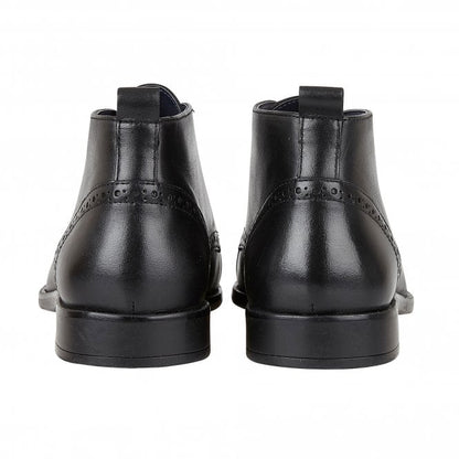  Black Leather Norris Lace-Up Boots | Lotus