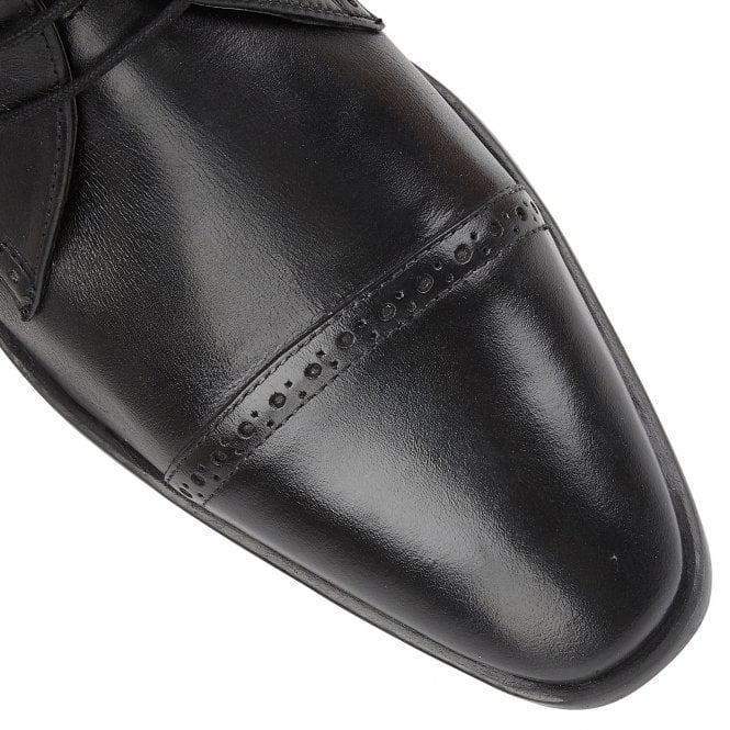  Black Leather Norris Lace-Up Boots | Lotus