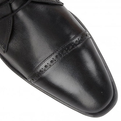  Black Leather Norris Lace-Up Boots | Lotus