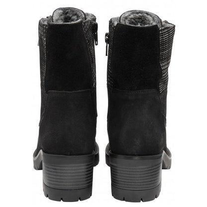  Black Leather Oklahoma Ankle Boots | Lotus