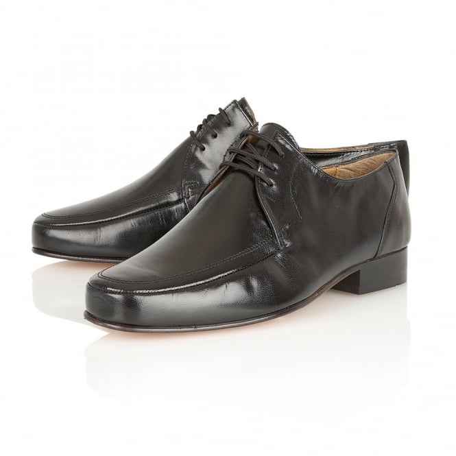  Black Leather Romsey Lace-Up Shoes | Rombah Wallace