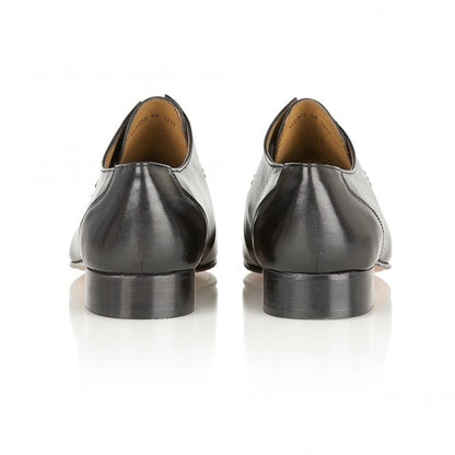  Black Leather Romsey Lace-Up Shoes | Rombah Wallace